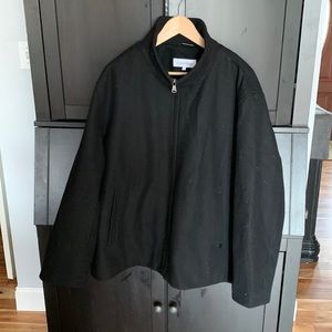 Calvin Klein Mens Zip Up Wool Coat